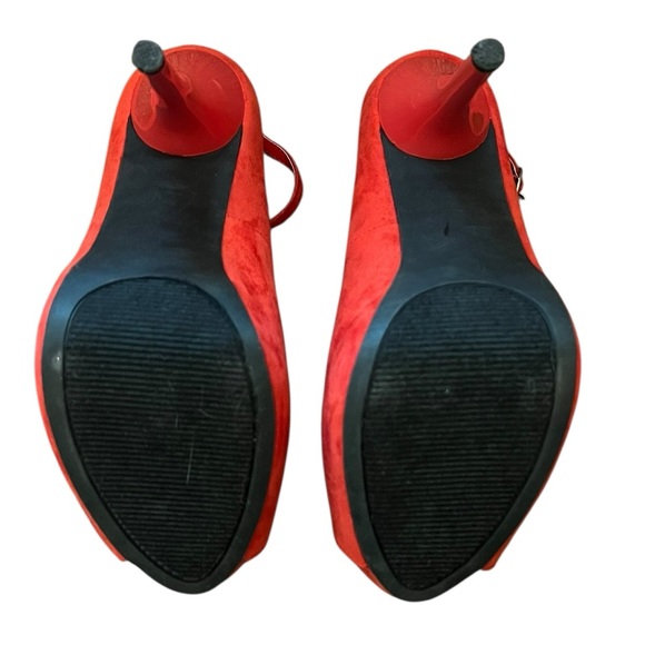 Diba Red Peep-Toe Heels 9.5 - Picture 6 of 11